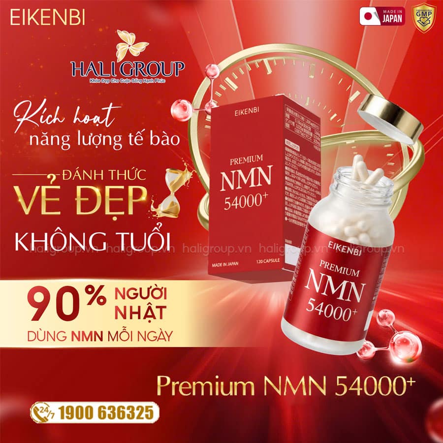 công dụng Viên Uống Premium NMN 54000+ Eikenbi Nhật Bản