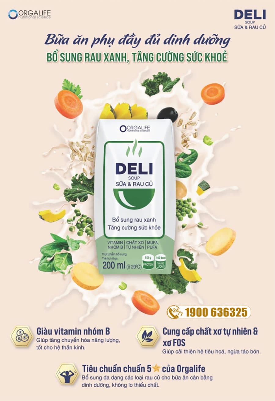 DeliSoup Sữa & Rau Củ - Bữa Phụ Bổ Sung Rau Xanh