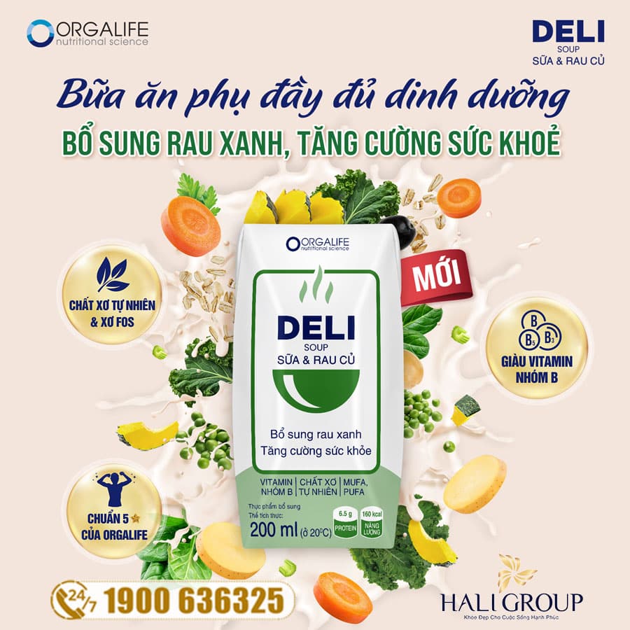 DeliSoup Sữa & Rau Củ - Bữa Phụ Bổ Sung Rau Xanh