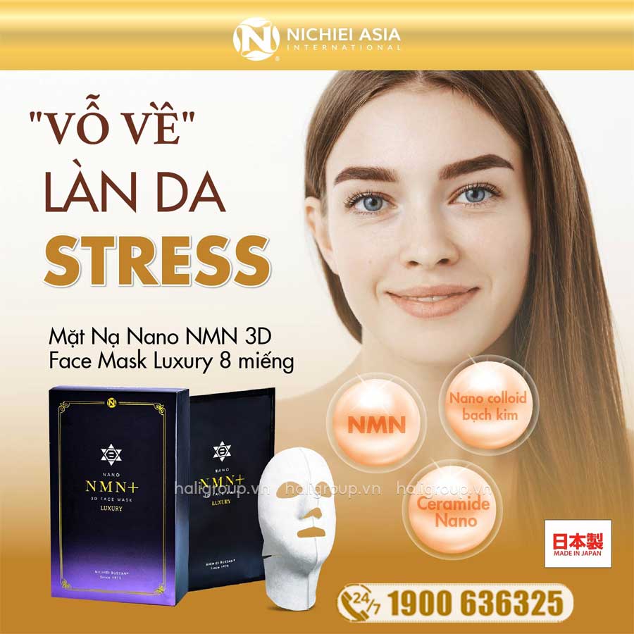 Mặt Nạ Nichiei Bussan Nano NMN+ 3D Face Mask Luxury