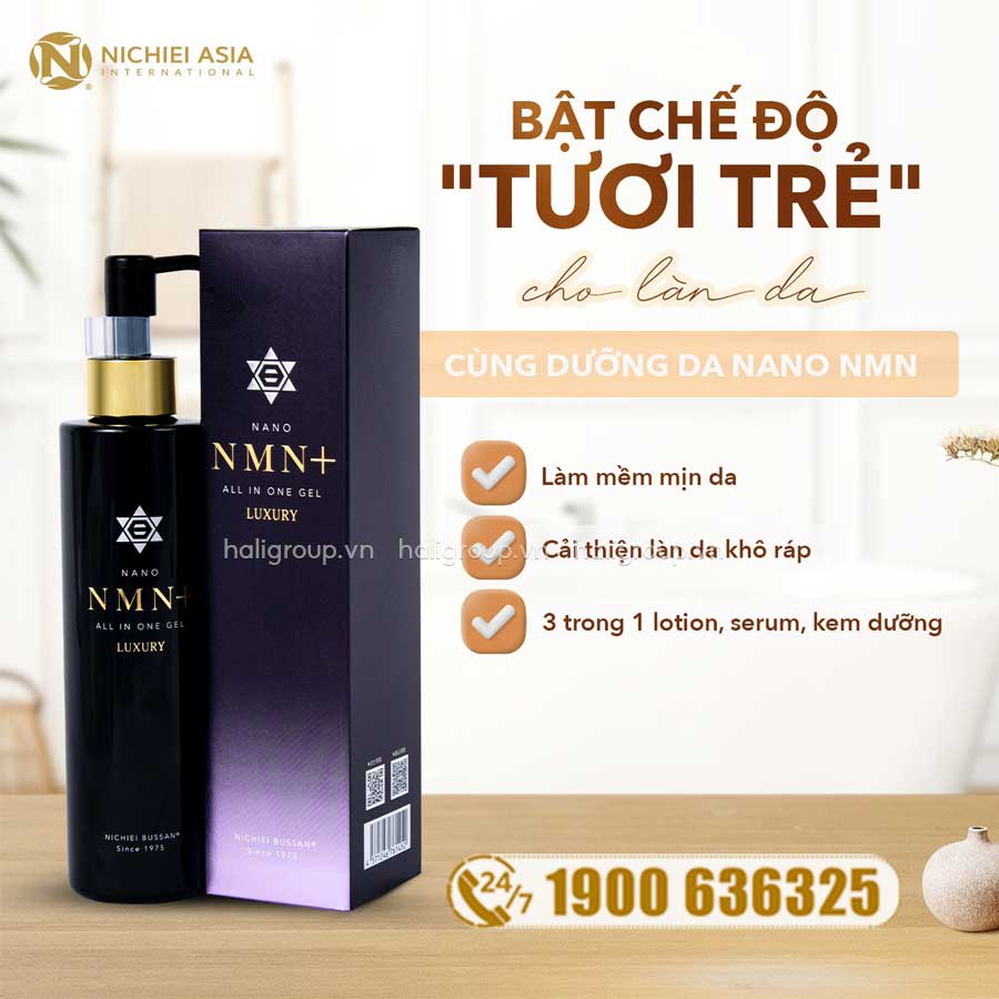 Công dụng Gel Dưỡng Da Nichiei Bussan Nano NMN+ All In One