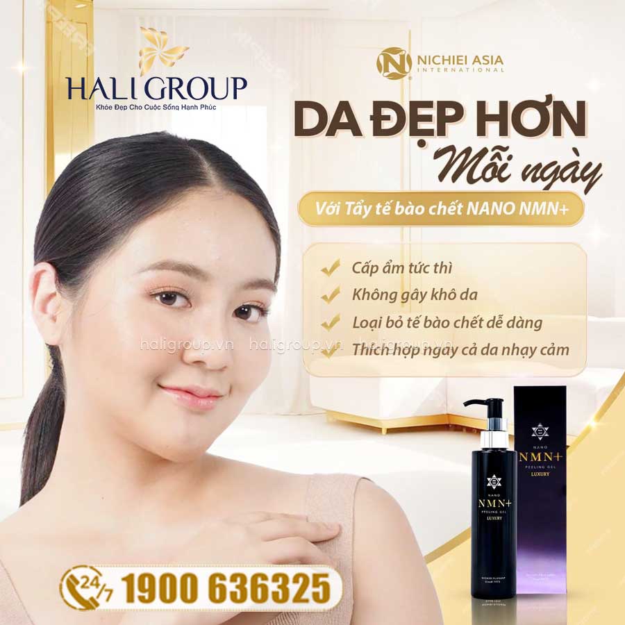 Công dụng Tẩy Tế Bào Chết Nichiei Bussan Nano NMN+ Peeling Gel