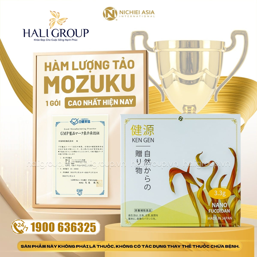thành phần Bột Uống Nano Fucoidan Kengen Nichiei Asia Nhật Bản