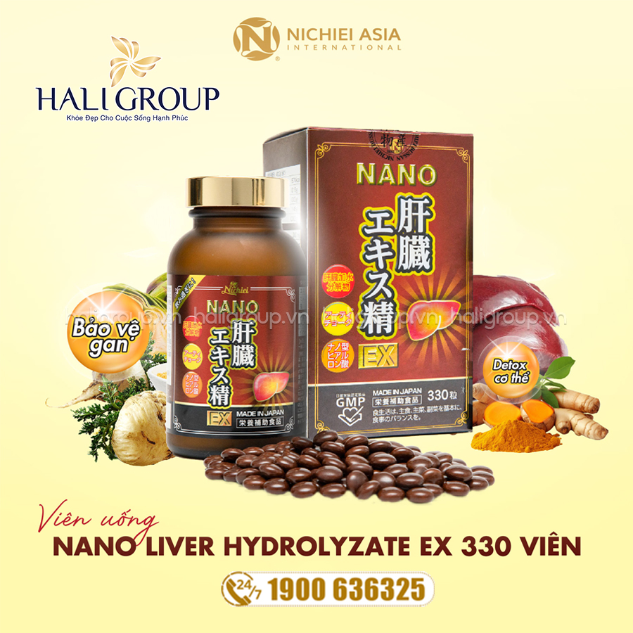 công dụng Viên Uống Bổ Gan Nano Liver Hydrolyzate Ex Nichiei Asia Nhật Bản
