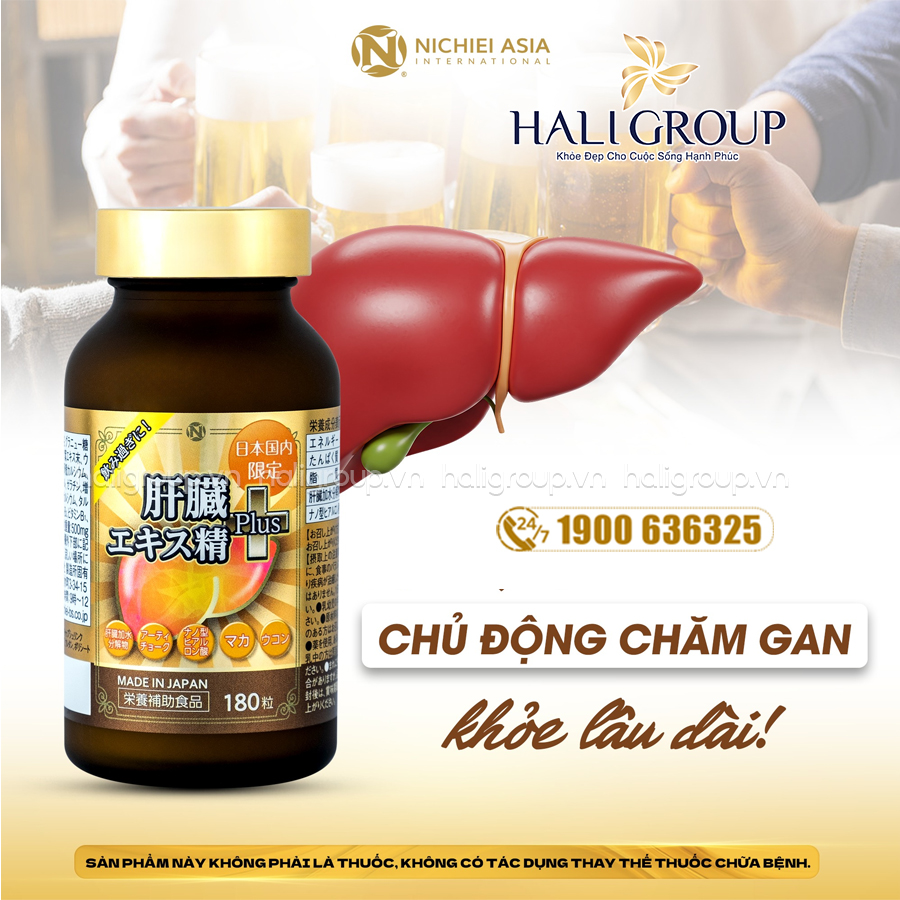 Viên Bổ Gan Liver Hydrolyzate Plus Nichiei Asia Nhật Bản (Hộp 180 Viên)