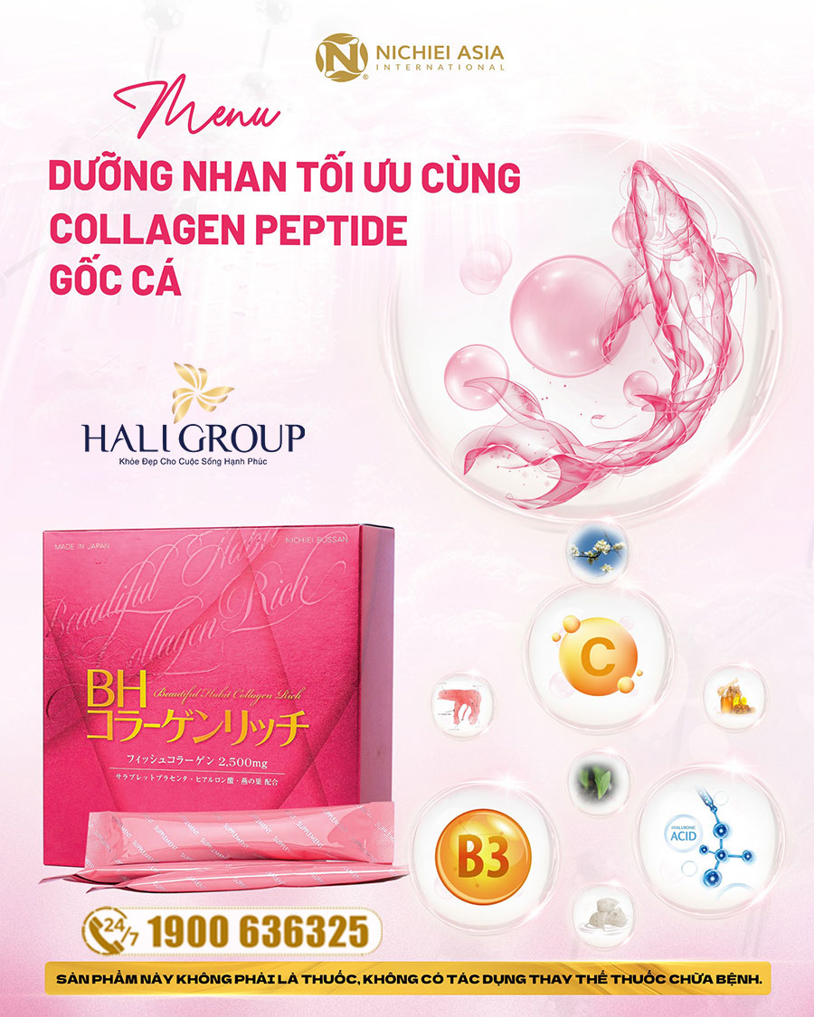 BH Collagen - Bột Uống Collagen Nichiei Bussan Beautiful Habit Rich