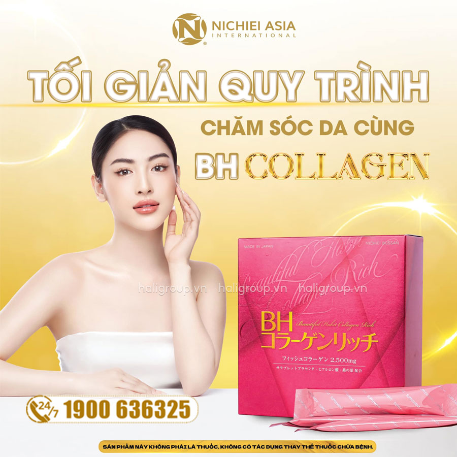 BH Collagen - Bột Uống Collagen Nichiei Bussan Beautiful Habit Rich