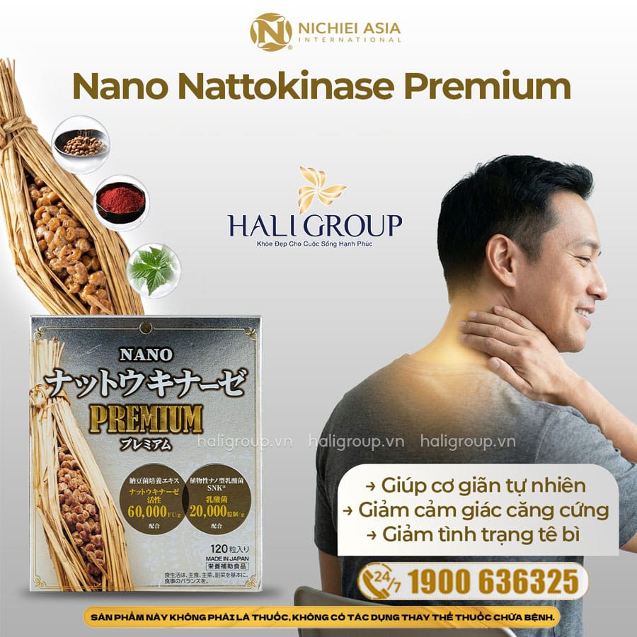 Viên Uống Nattokinase Nano Premium 60000FU/G Nichiei Bussan