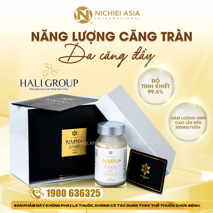 Viên Uống NMN 27000 Luxury Nichiei Nhật Bản