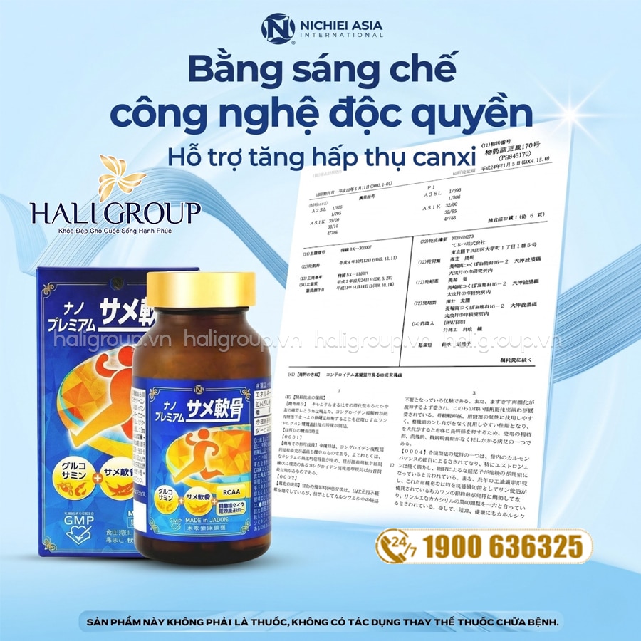 Viên Uống Xương Khớp Nano Premium Shark Cartilage Nichiei Asia