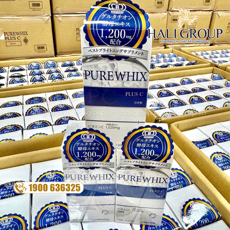 Viên Uống Sáng Da Purewhix Plus C Nhật Bản HKK